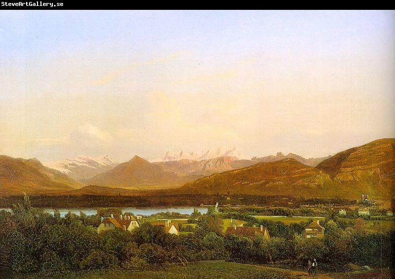 Alexandre Calame View of Geneva from Petit-Saconnex